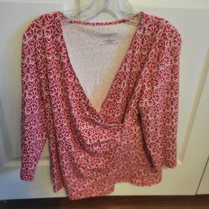 Talbots knit wrap top